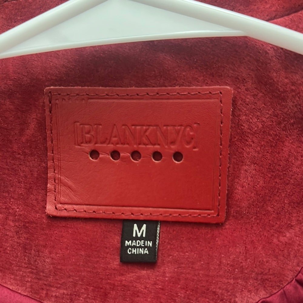 Red Suede Blank NYC Women's Jacket - Picture 2 of 4